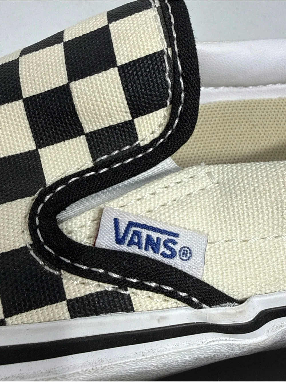 Vans Kids Checkerboard Slip-On Sneakers - Black & Cream